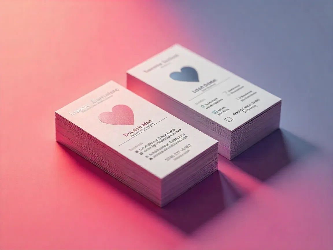 High quality business card printing with vibrant colors