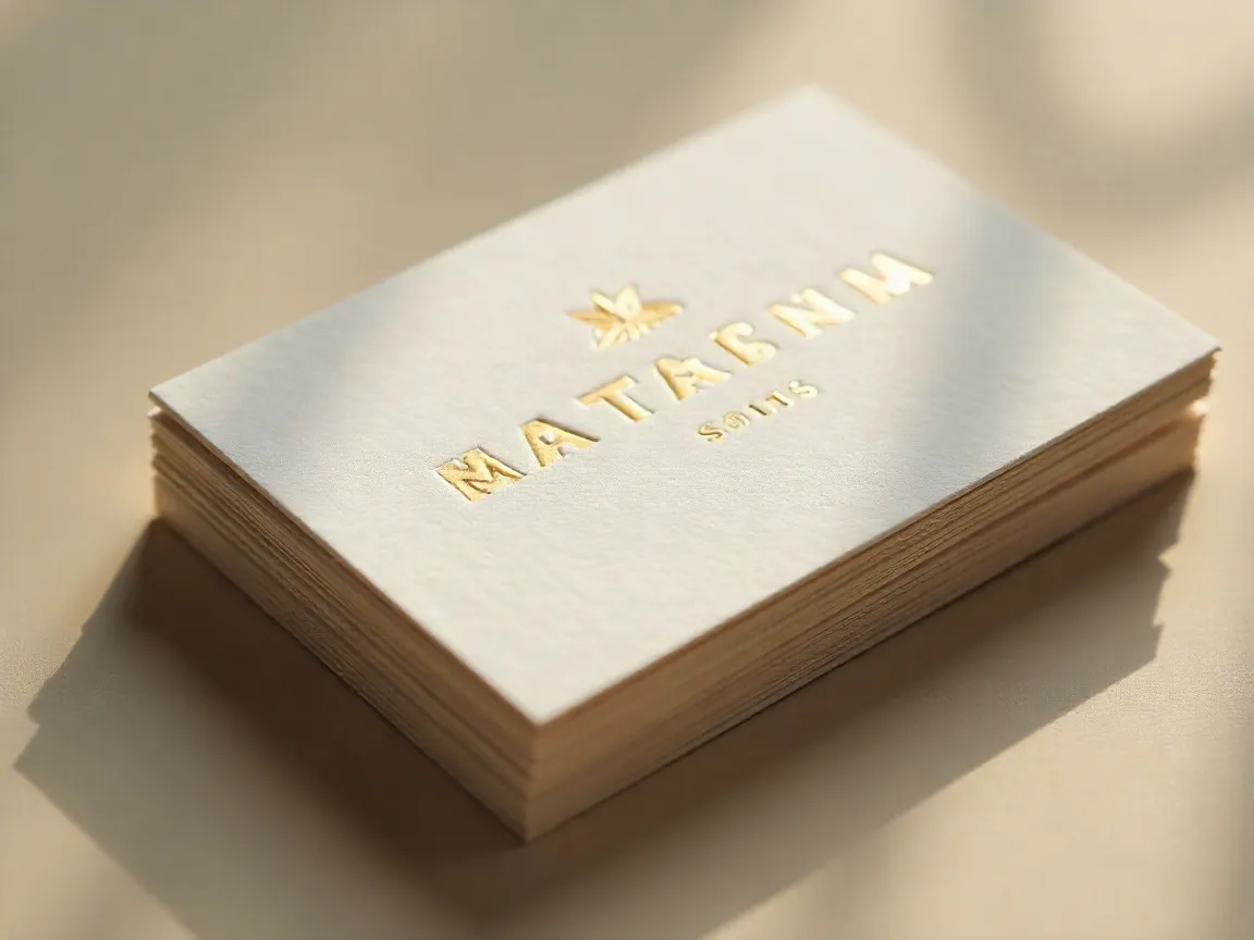 Luxury business cards with foil stamping